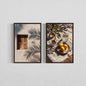 2pcs/set Neutral Olive Tree Shadow Vase Canvas Print Poster Botanical Landscape Art Print Home Decor