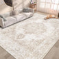 Rug 6x9 Vintage Rug Washable Indoor Medallion Rugs Low Pile Distressed Floor Carpet Retro Accent Rug