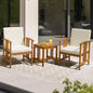 Rocking Chairs Design Heavy Duty 400lbs Capacity Wood Patio Bistro Set 3 Piece Outdoor