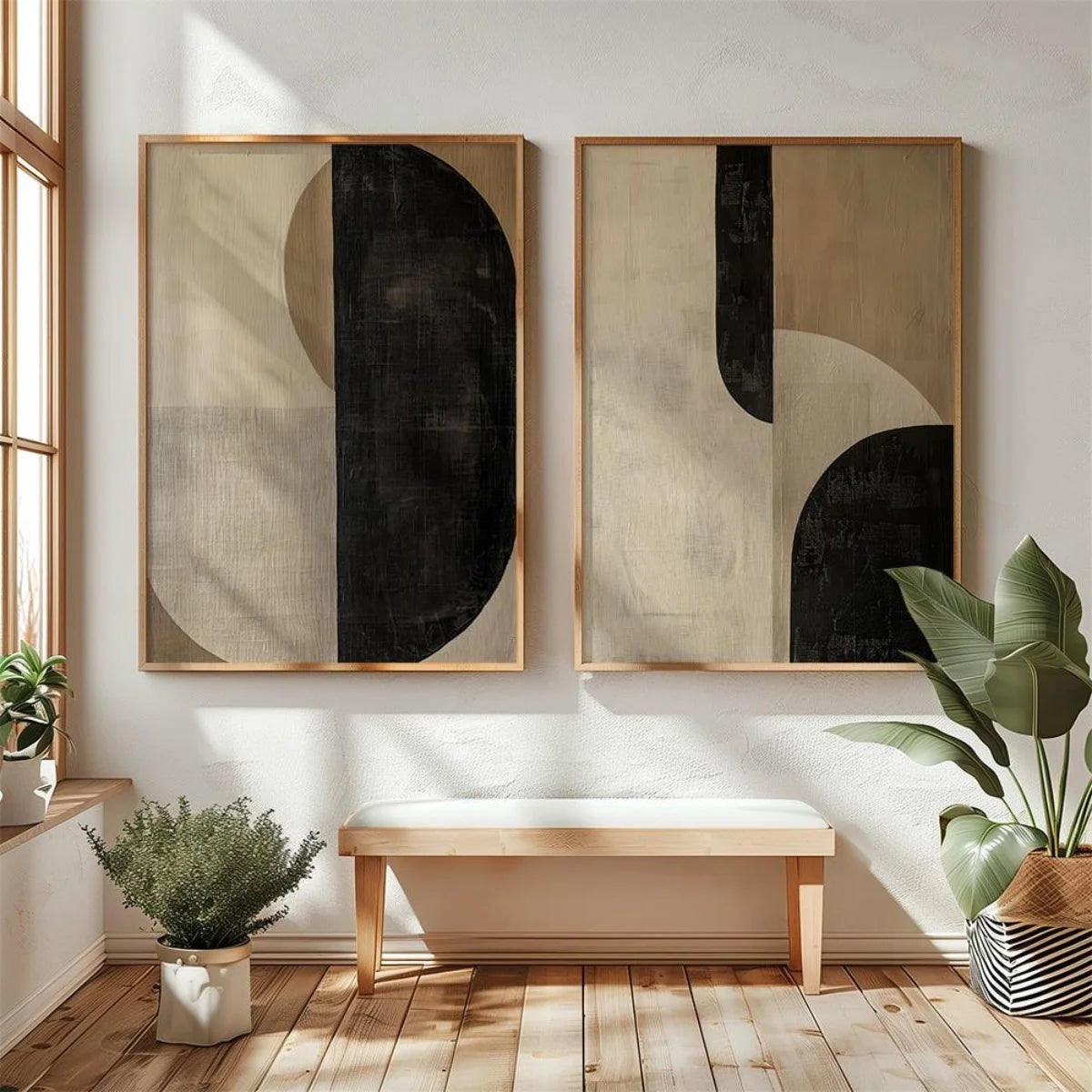 2pcs/set Wabi Sabi Mountains Abstract Canvas Print Modern Minimalist Art Home Decor Wall Art