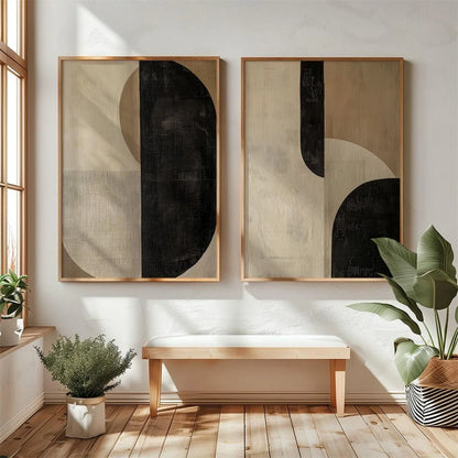 2pcs/set Wabi Sabi Mountains Abstract Canvas Print Modern Minimalist Art Home Decor Wall Art