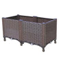 Elevated Garden Box with Drainage Plug Outdoor Raised Garden Bed for Vegetables or Flowers