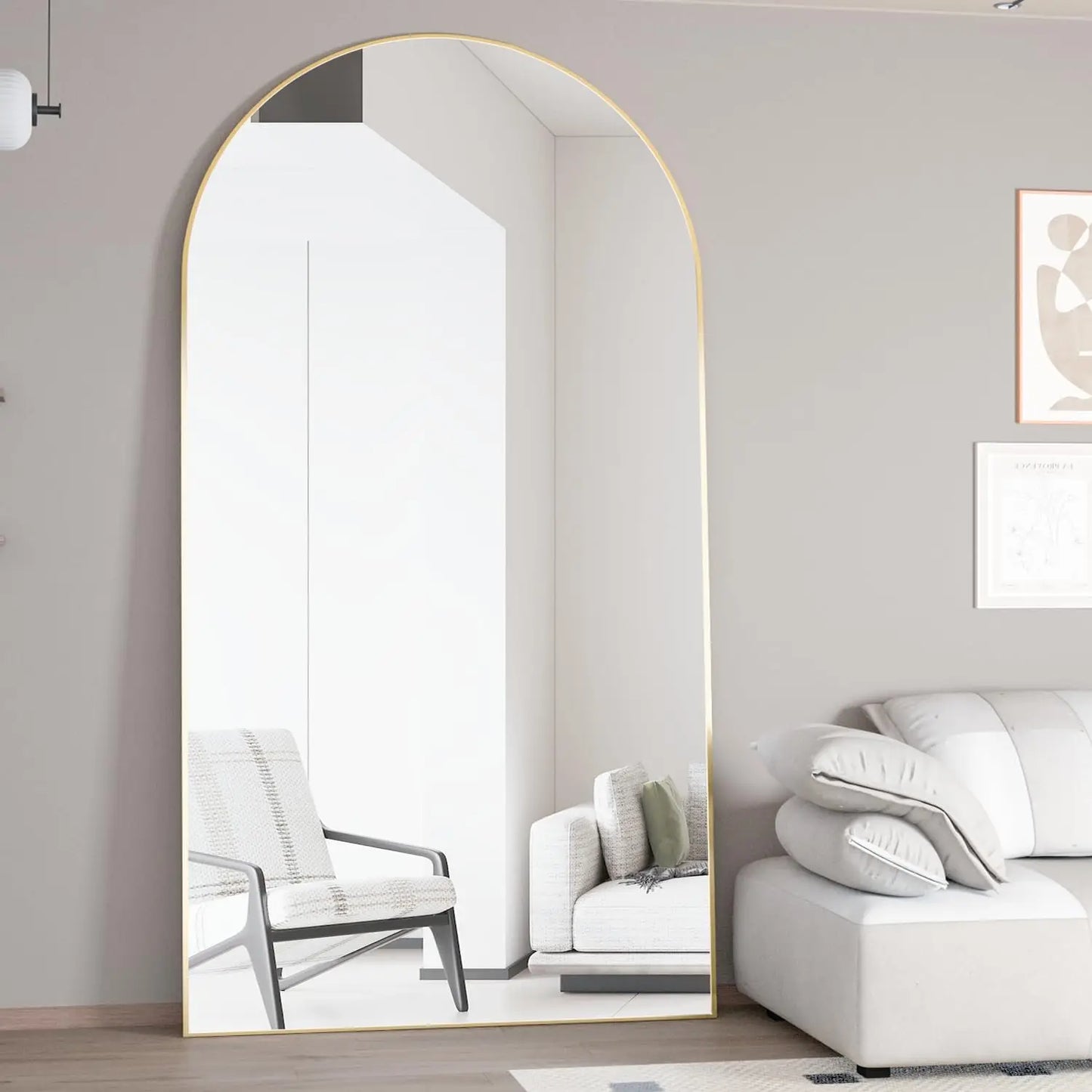 198 x 96cm Oversized Full Length Mirror with Stand, Floor Mirror, Extra Large