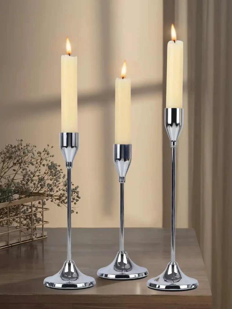 3Pcs/Set Metal Candle Holders
