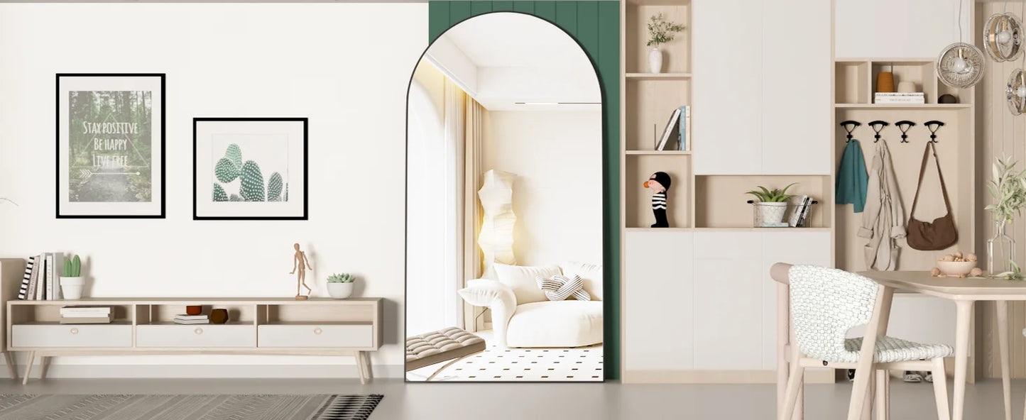 198 x 96cm Oversized Full Length Mirror with Stand, Floor Mirror, Extra Large