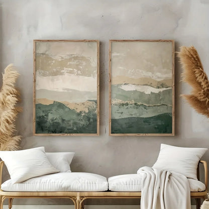 2pcs/set Wabi Sabi Mountains Abstract Canvas Print Modern Minimalist Art Home Decor Wall Art