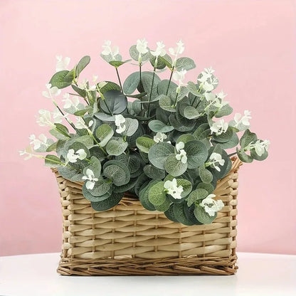 5/10/20Pcs Artificial Eucalyptus Leaf Stems Green Plants For Decoration