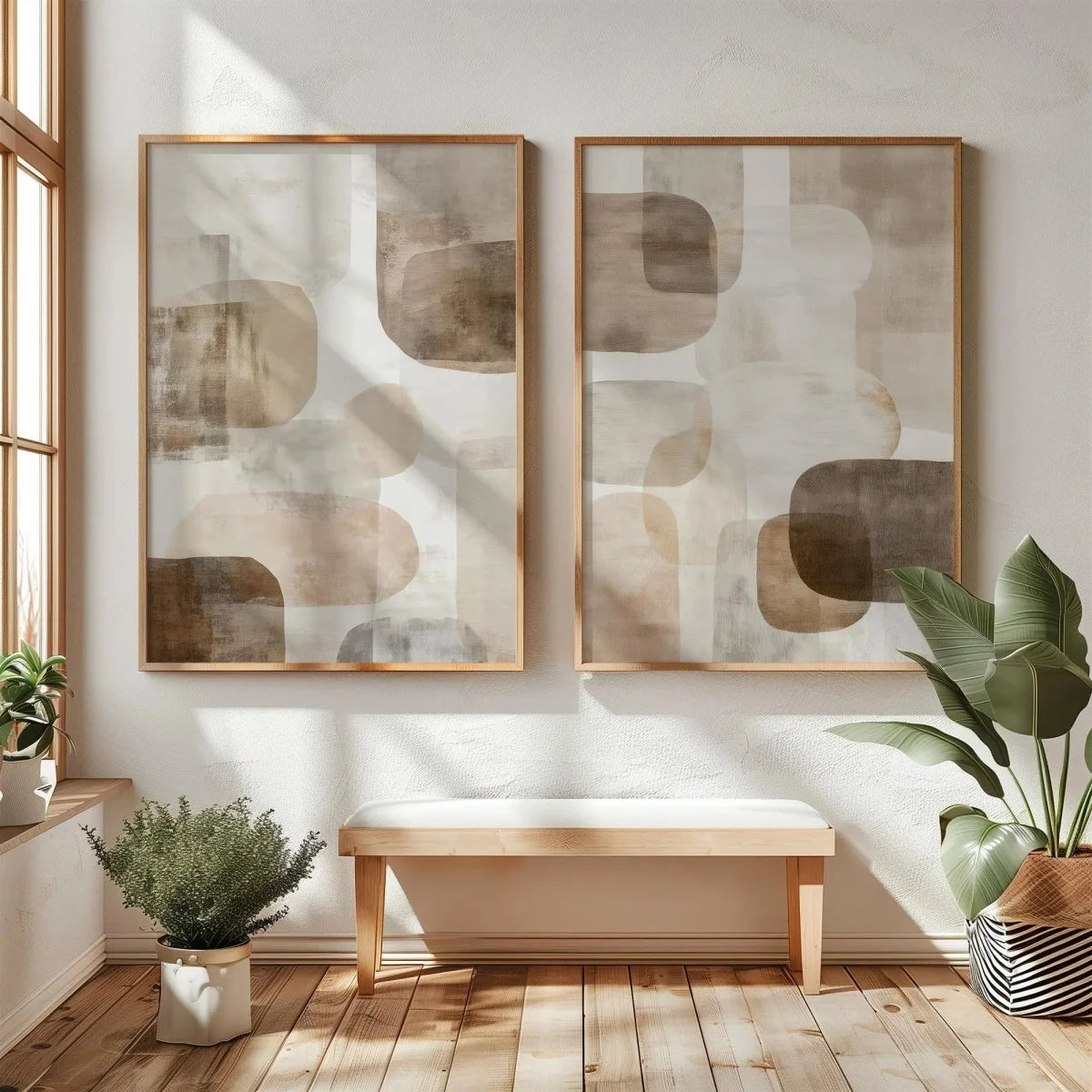 2pcs/set Wabi Sabi Mountains Abstract Canvas Print Modern Minimalist Art Home Decor Wall Art
