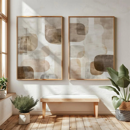 2pcs/set Wabi Sabi Mountains Abstract Canvas Print Modern Minimalist Art Home Decor Wall Art