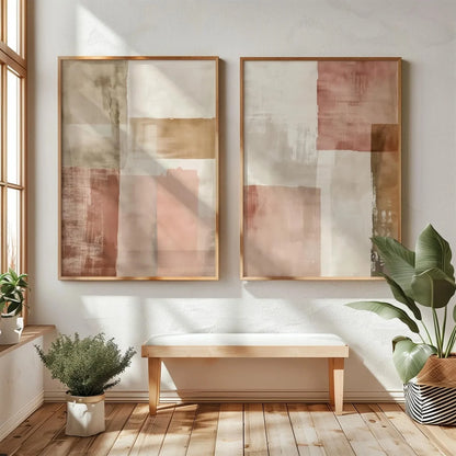 2pcs/set Wabi Sabi Mountains Abstract Canvas Print Modern Minimalist Art Home Decor Wall Art