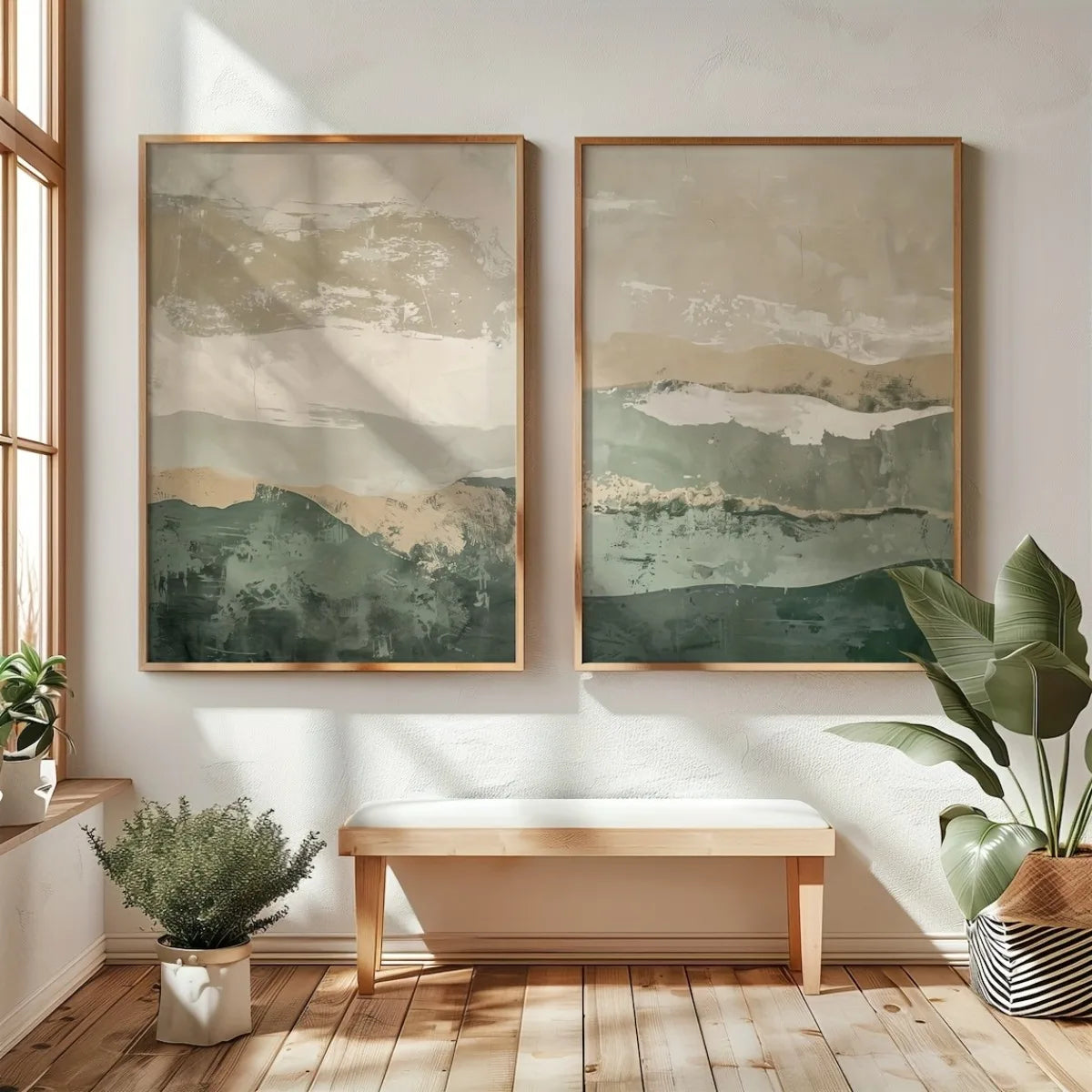 2pcs/set Wabi Sabi Mountains Abstract Canvas Print Modern Minimalist Art Home Decor Wall Art