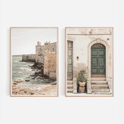 2pcs/set Neutral Olive Tree Shadow Vase Canvas Print Poster Botanical Landscape Art Print Home Decor