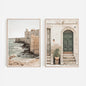 2pcs/set Neutral Olive Tree Shadow Vase Canvas Print Poster Botanical Landscape Art Print Home Decor