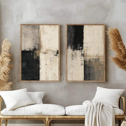 2pcs/set Wabi Sabi Mountains Abstract Canvas Print Modern Minimalist Art Home Decor Wall Art