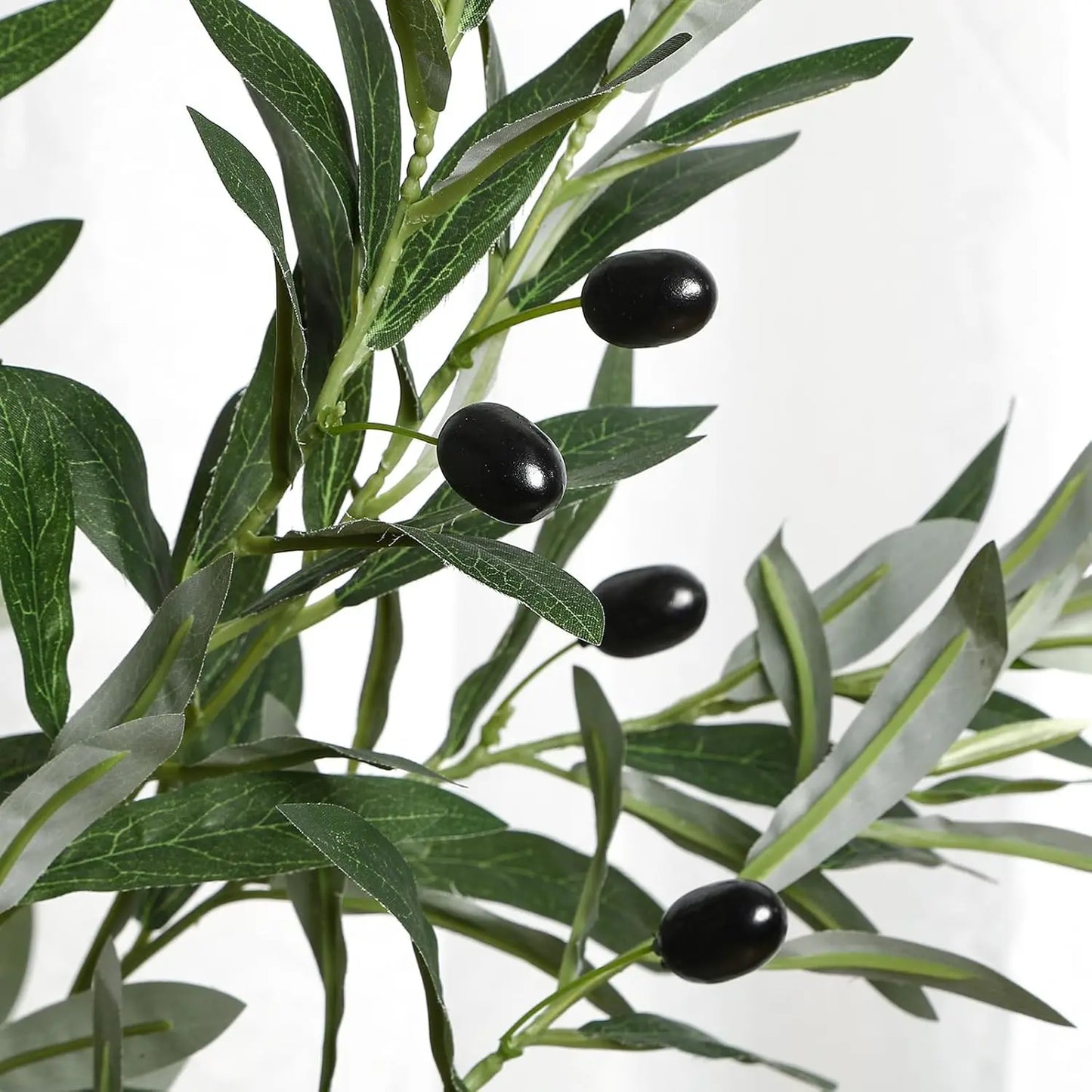 6FT Artificial Olive Tree with Lifelike Fruits, Silk Plant in White Planter for Home Decor