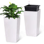 30" Tall Planter Set of 2, Indoor/Outdoor Plant Pots with Drainage Holes, Water Level Monitor & Inner Bucket, Automatic Watering
