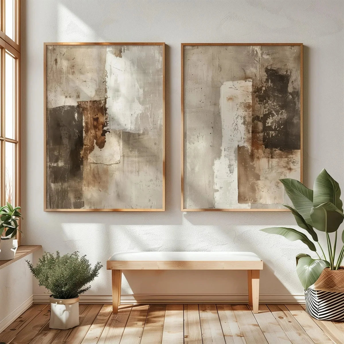 2pcs/set Wabi Sabi Mountains Abstract Canvas Print Modern Minimalist Art Home Decor Wall Art