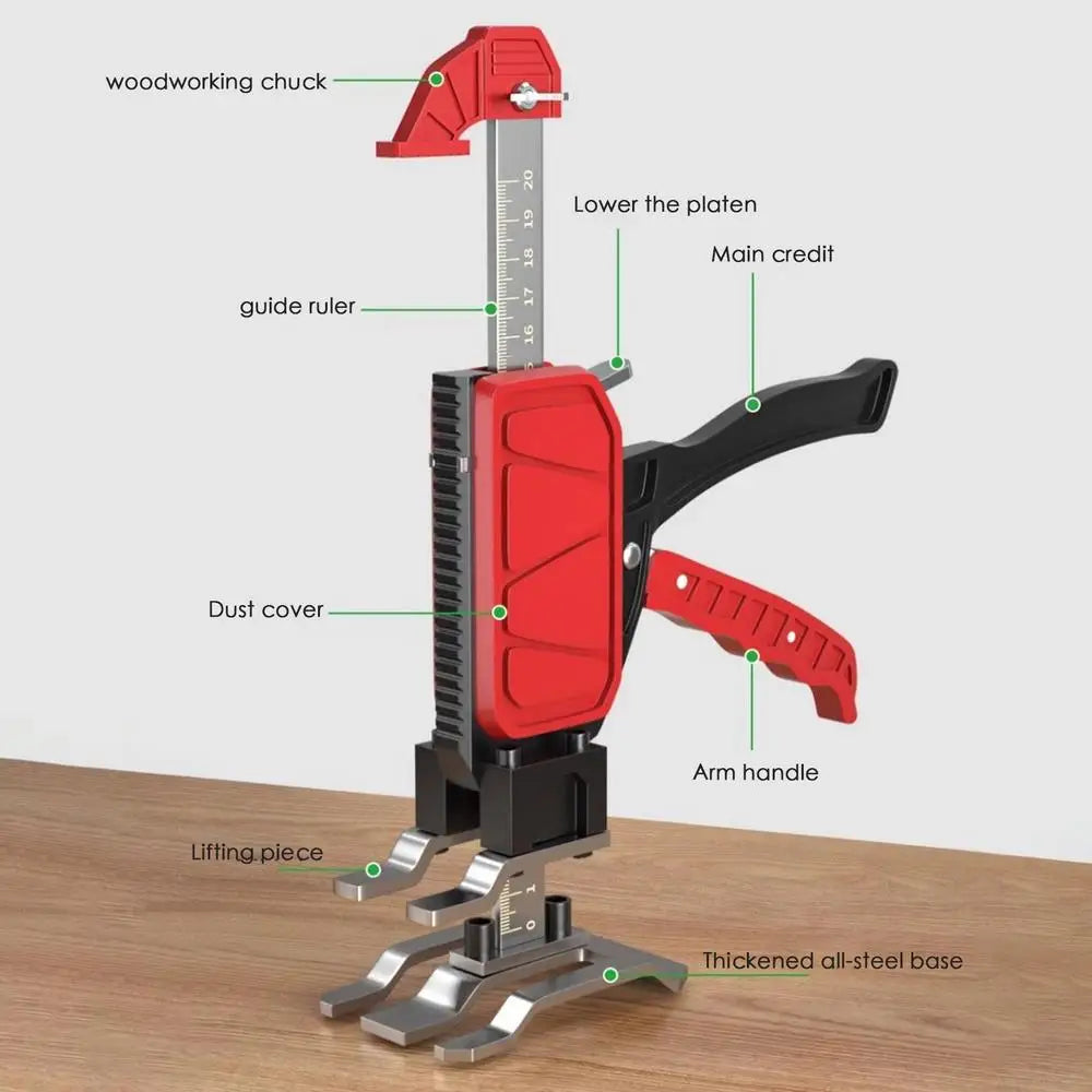 Hand Crank Lift Jack for Furniture & Cabinetry - 200kg Heavy Duty Manual Jack (Durable, Easy Operation)