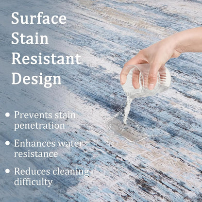 6x9 Washable Area Rug - Modern Abstract Soft Low Pile Non-Slip Indoor rug