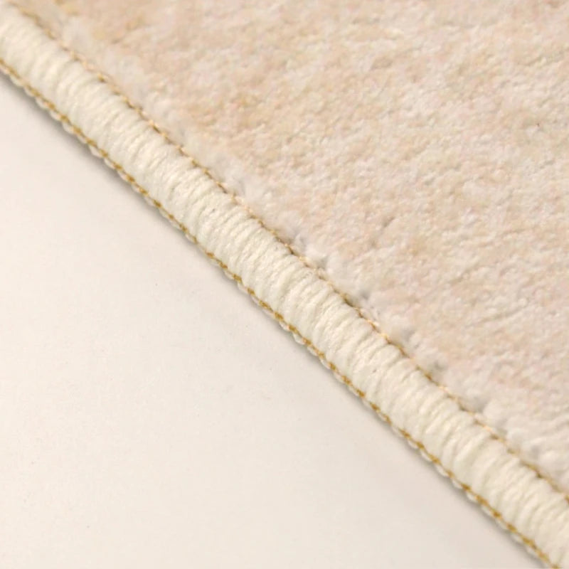 Cream Style Bedroom Decor Washable Carpet Large Area Rug