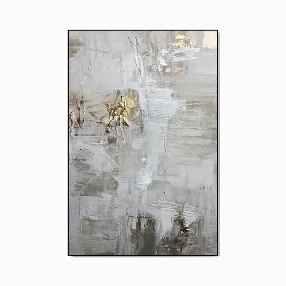 Luxury Handmade Abstract Oil Painting Wall Art  Modern Minimalist Thick Texture Canvas Mural Frameless