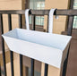 Outdoor Planter Black Metal Iron Hanging Flower Pots Decks Railings Fence Buckets Modern Wall Mount Window Box