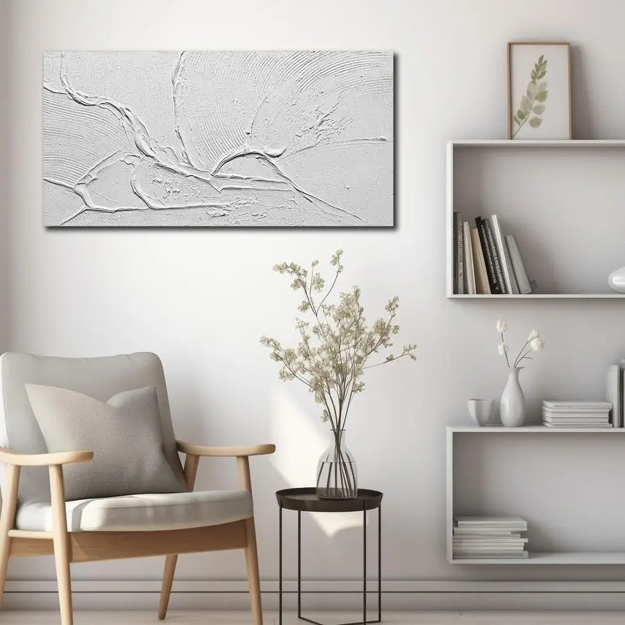 Canvas Wall Art, Minimalist Hand Painted Size 20 x 40 Inch