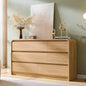 Modern 8 Drawers Dresser for Bedroom, 55 Wide Dressers & Chest of Drawers w/Curved Profile Design, Wood Mid Century