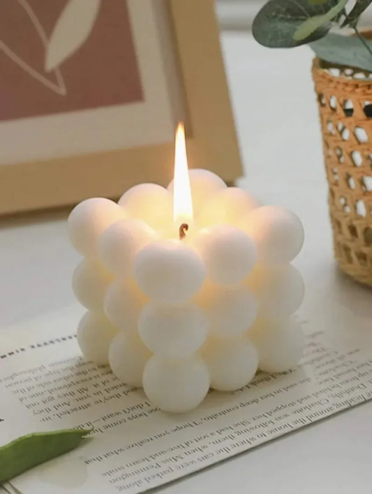 1pc Creative Ball-Shaped Soy Wax Magic Cube Aromatherapy Candle, Gift, Handmade Decorative Object