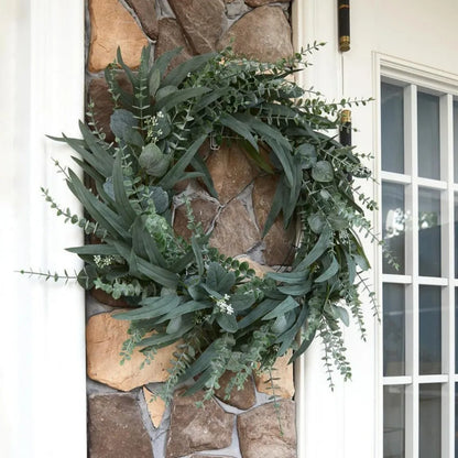 23.62in Artificial Eucalyptus Wreath For Front Door