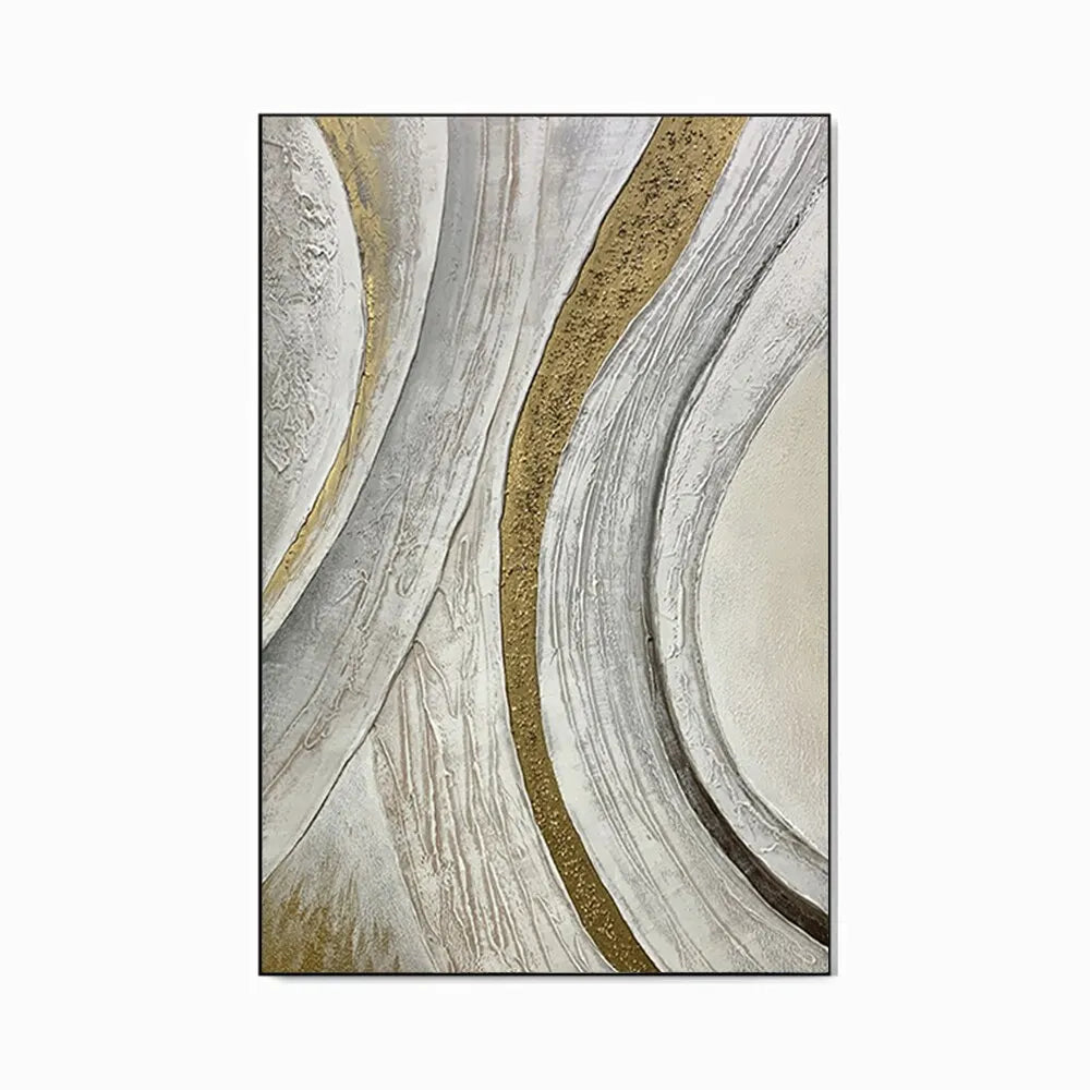 Luxury Handmade Abstract Oil Painting Wall Art  Modern Minimalist Thick Texture Canvas Mural Frameless