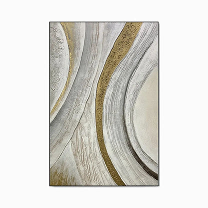 Luxury Handmade Abstract Oil Painting Wall Art  Modern Minimalist Thick Texture Canvas Mural Frameless