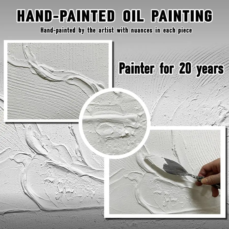 Canvas Wall Art, Minimalist Hand Painted Size 20 x 40 Inch