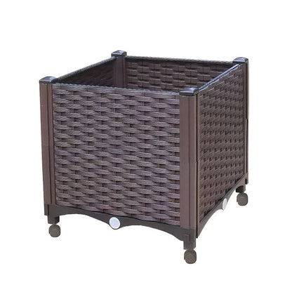 Elevated Garden Box with Drainage Plug Outdoor Raised Garden Bed for Vegetables or Flowers