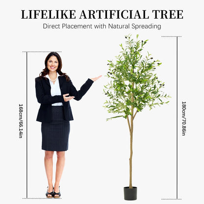 Artificial Olive Tree 120/150/180cm, Artificial Decorative Plants With Fruit For Home Garden Decor