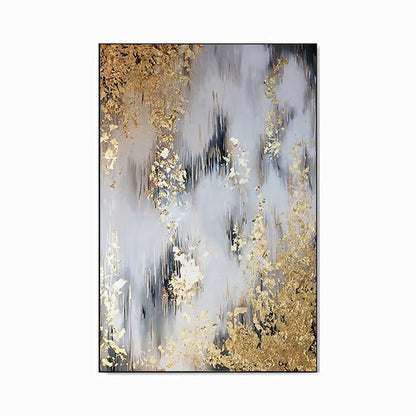 Luxury Handmade Abstract Oil Painting Wall Art  Modern Minimalist Thick Texture Canvas Mural Frameless