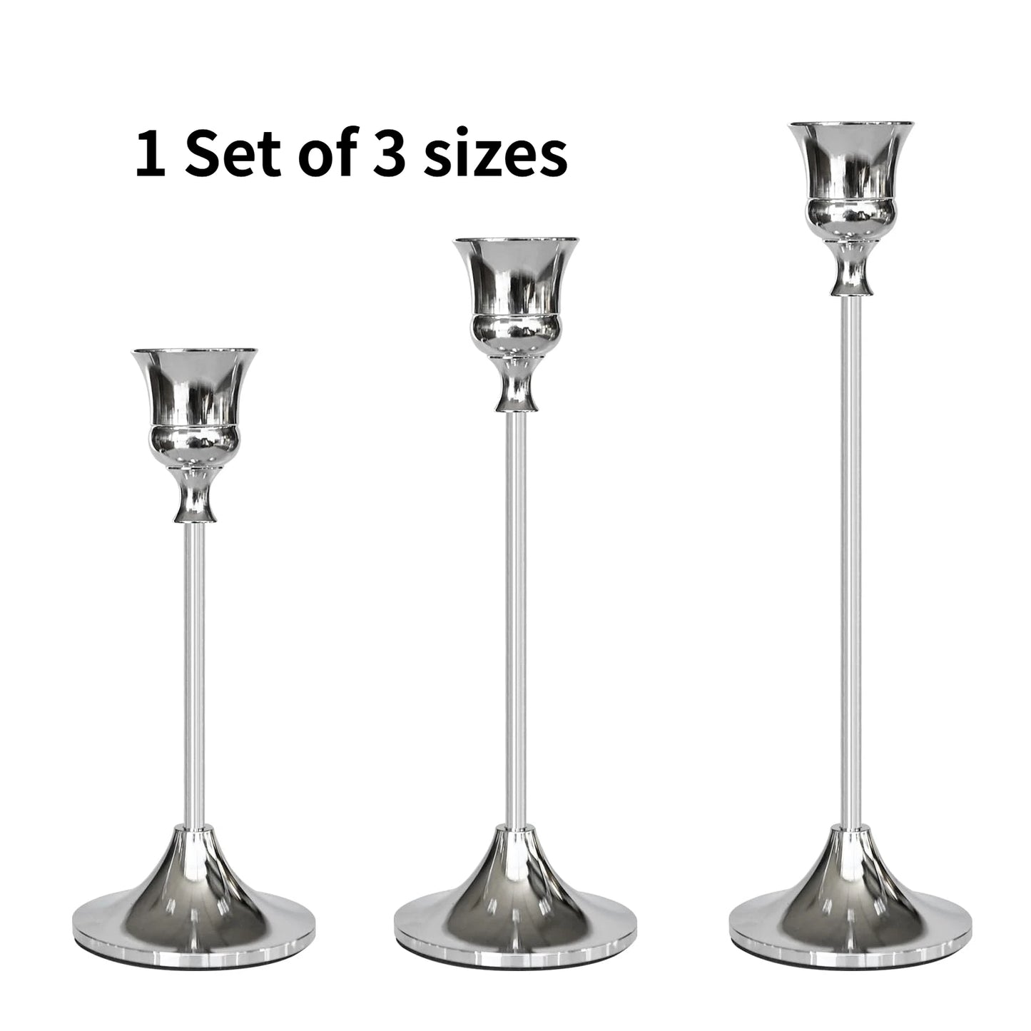 3Pcs/Set Metal Candle Holders
