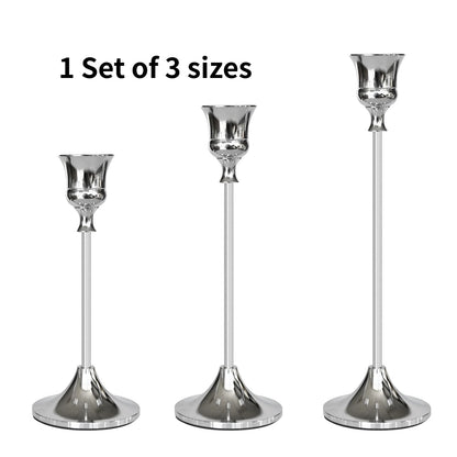 3Pcs/Set Metal Candle Holders