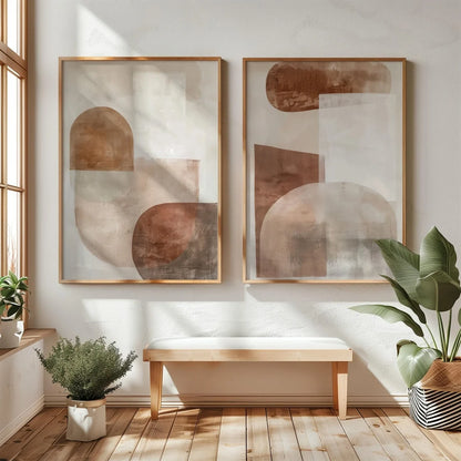 2pcs/set Wabi Sabi Mountains Abstract Canvas Print Modern Minimalist Art Home Decor Wall Art