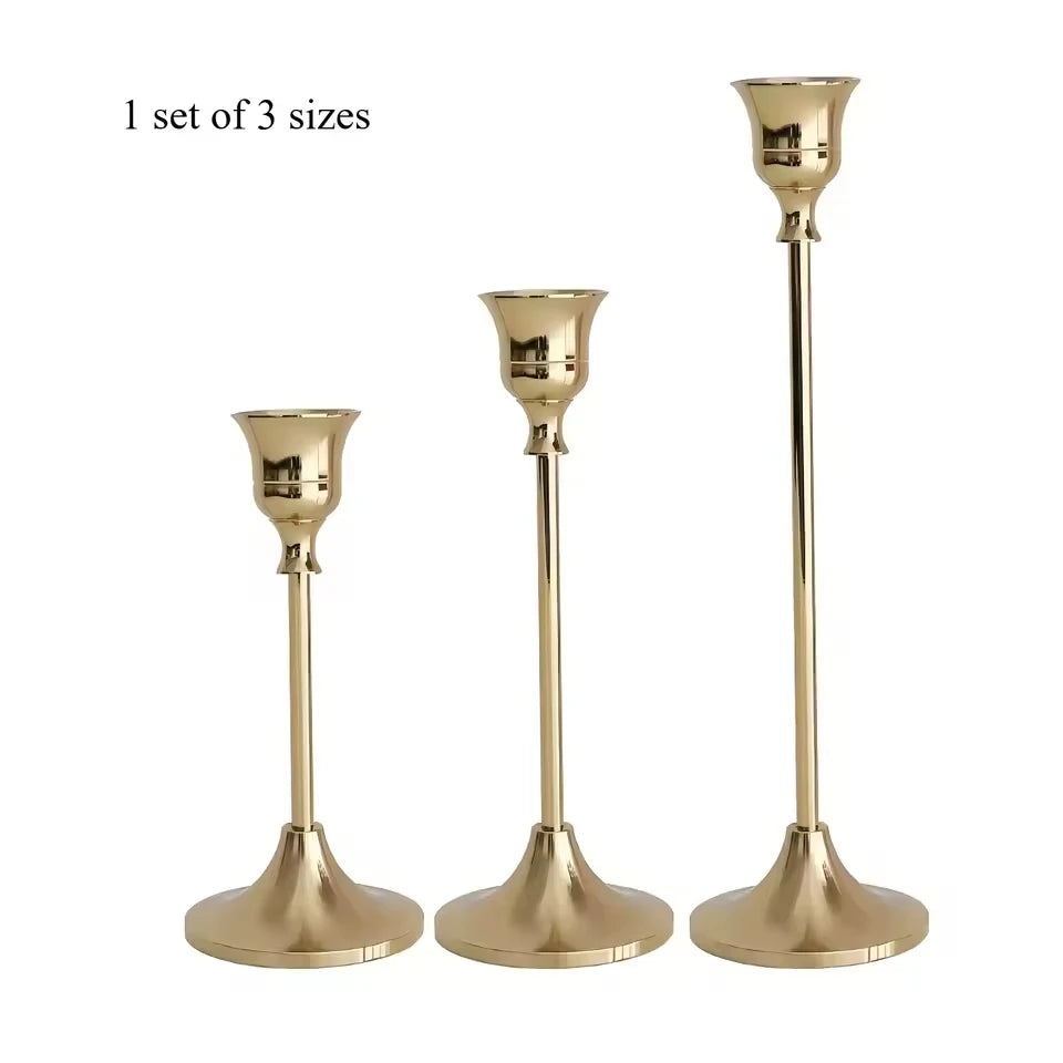 3Pcs/Set Metal Candle Holders