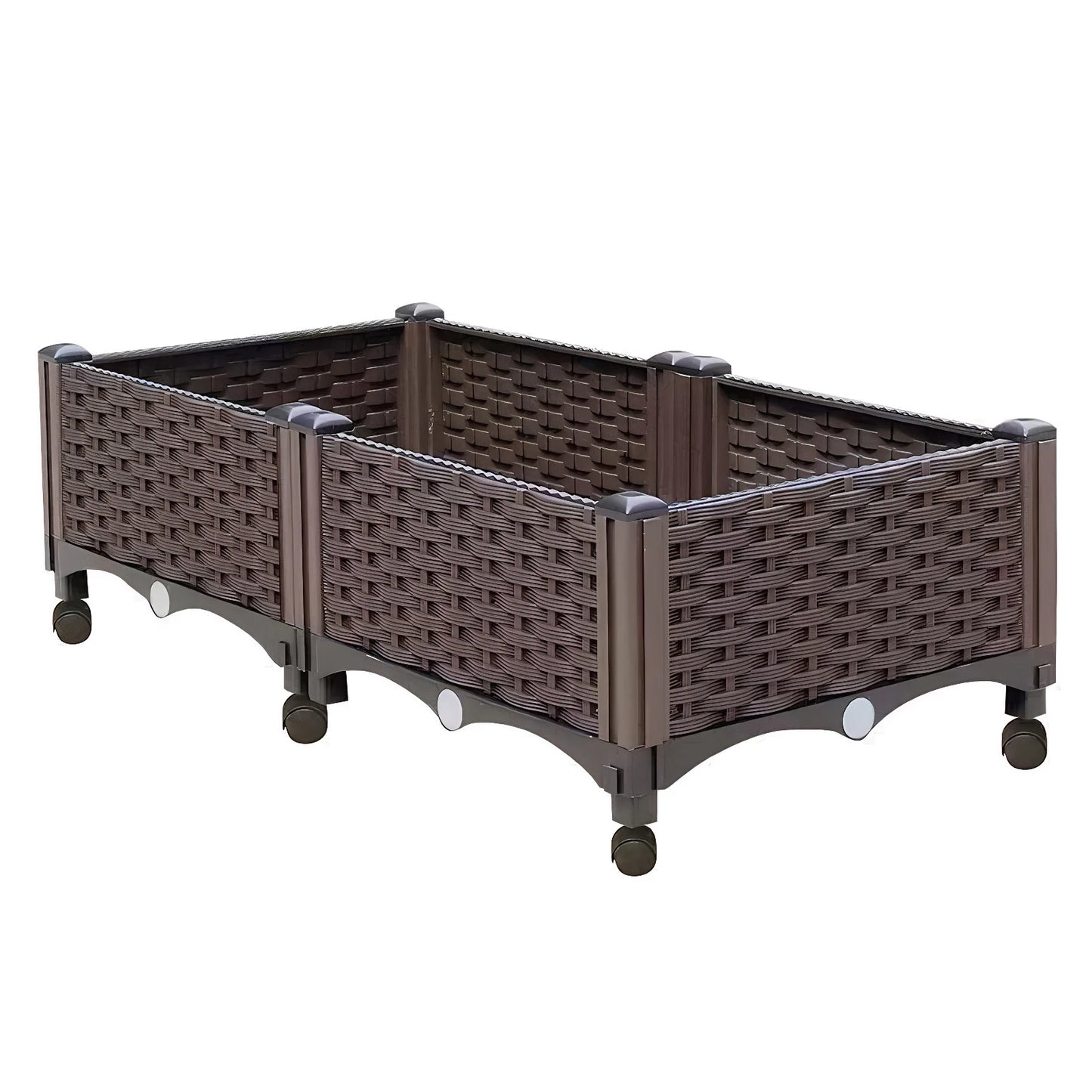 Elevated Garden Box with Drainage Plug Outdoor Raised Garden Bed for Vegetables or Flowers