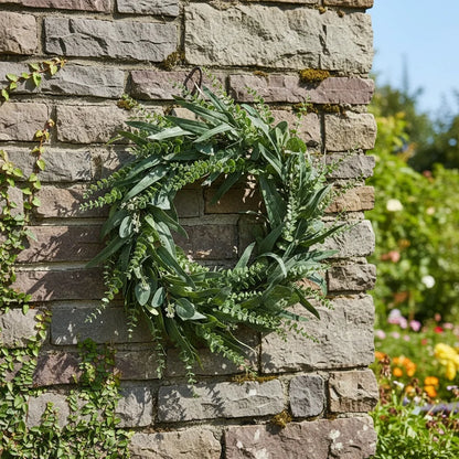 23.62in Artificial Eucalyptus Wreath For Front Door