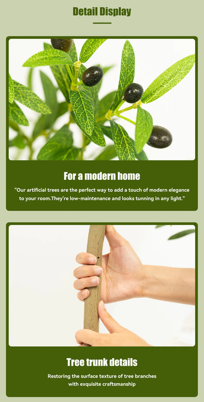 Artificial Olive Tree 120/150/180cm, Artificial Decorative Plants With Fruit For Home Garden Decor