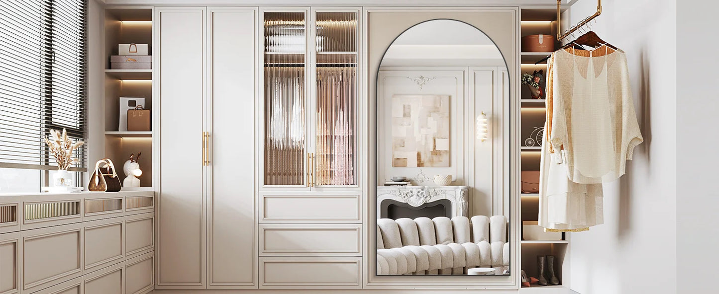 198 x 96cm Oversized Full Length Mirror with Stand, Floor Mirror, Extra Large