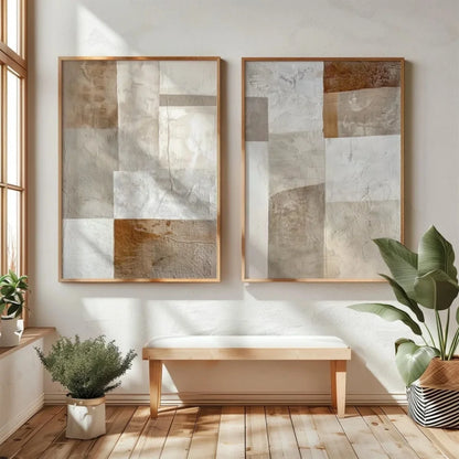 2pcs/set Wabi Sabi Mountains Abstract Canvas Print Modern Minimalist Art Home Decor Wall Art