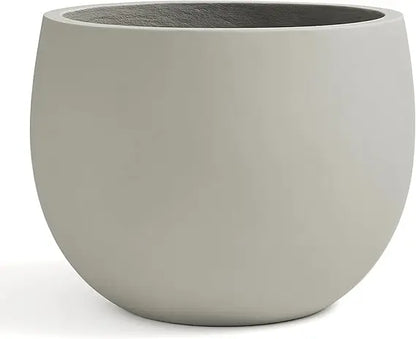 Large Gray Tall Cement Plant Pots for Outdoor Indoor Trees Flowers, 20 Inch Durable Concrete Planter