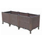 Elevated Garden Box with Drainage Plug Outdoor Raised Garden Bed for Vegetables or Flowers