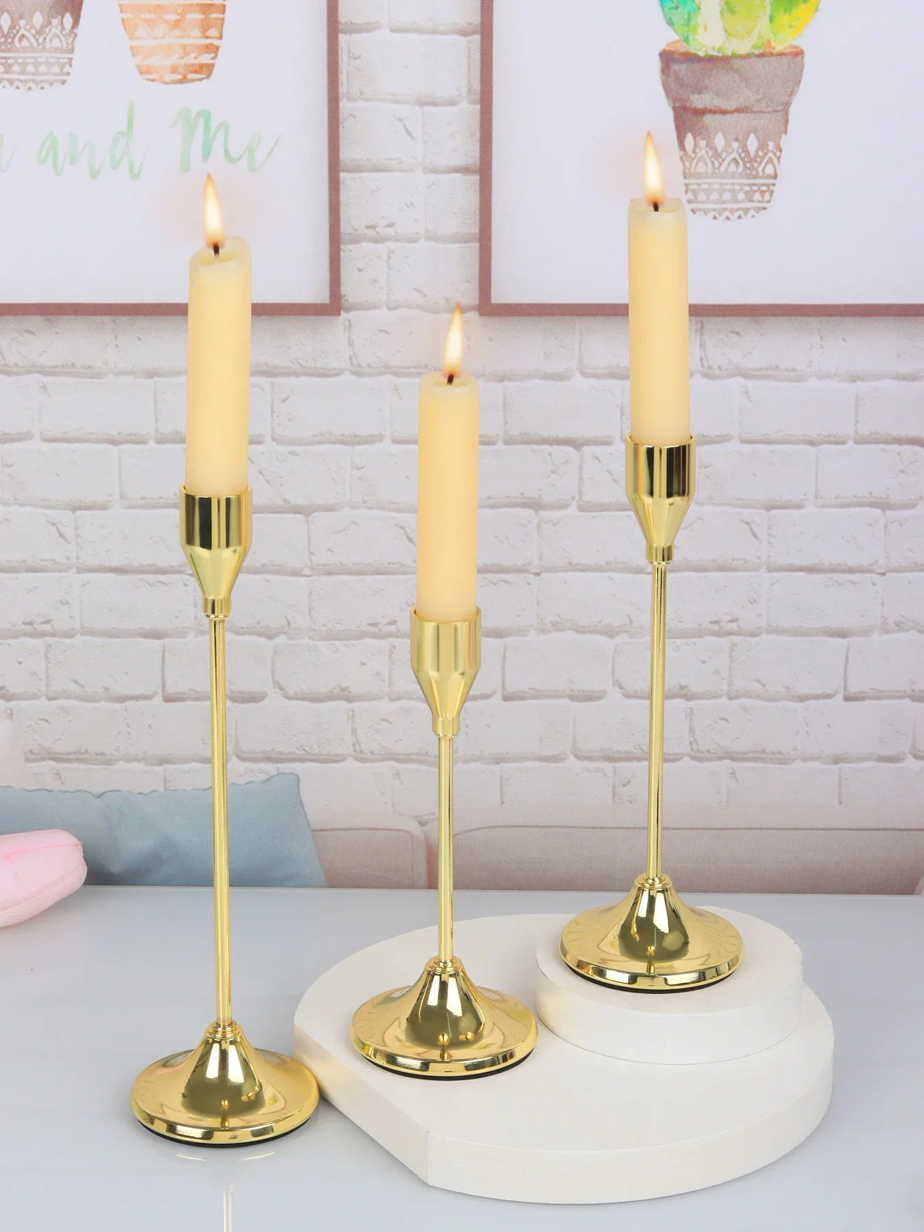 3Pcs/Set Metal Candle Holders