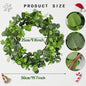 19.7 Inch Eucalyptus Wreath with Olive Leaves All Year Round Handmade Green Spring Summer Wreaths for Front Door Indoor Outdoor