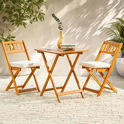 Rocking Chairs Design Heavy Duty 400lbs Capacity Wood Patio Bistro Set 3 Piece Outdoor